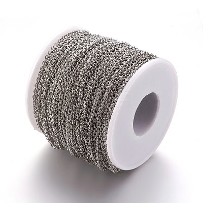 Tarnish Resistant 304 Stainless Steel Cable Chains CHS-R003-0.6mm-1