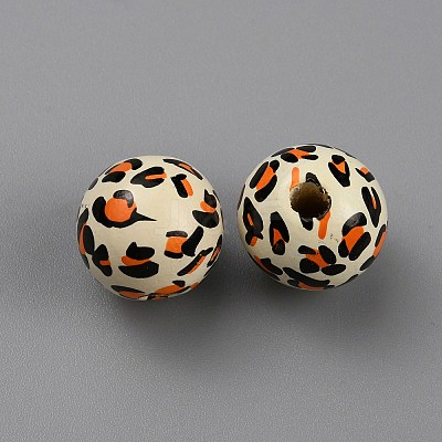 Printed Wood Beads WOOD-SZC0001-07D-1