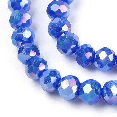 Electroplate Glass Beads Strands LS-EGLA-A034-P4mm-B21-1