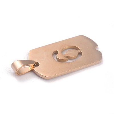 Ion Plating(IP) 304 Stainless Steel Pendants STAS-O127-C06-1