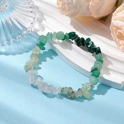 Gemstone Stretch Bracelet BJEW-JB11012-04-1