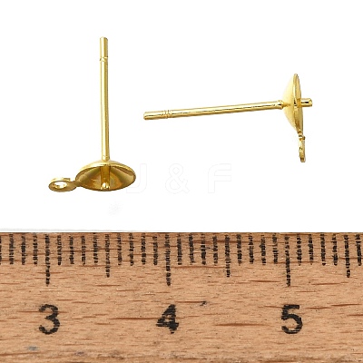 304 Stainless Steel Stud Earring Findings STAS-P370-02C-G-1