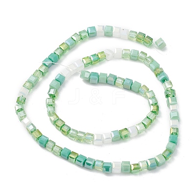 Gradient Color Electroplate Glass Bead Strands GLAA-E042-05B-1
