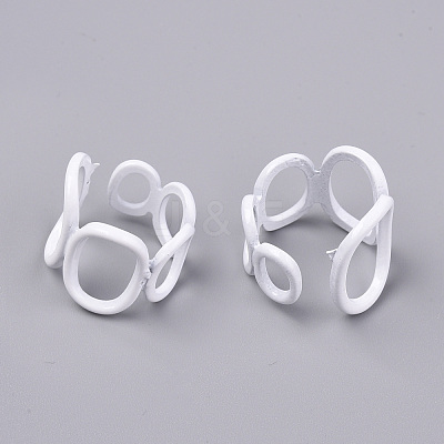 Spray Painted Alloy Cuff Rings RJEW-T011-26-RS-1