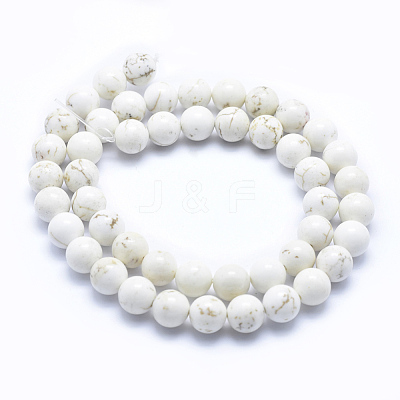 Natural Magnesite Beads Strands TURQ-G148-09-8mm-1