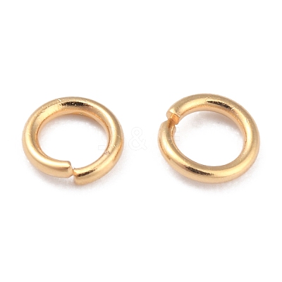 Rack Plating Brass Open Jump Rings KK-O139-18E-G-1