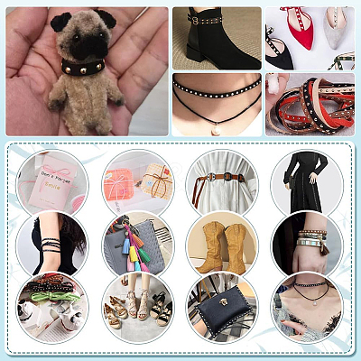 6 Rolls 6 Colors Faux Suede Cord LW-PH0002-37-1