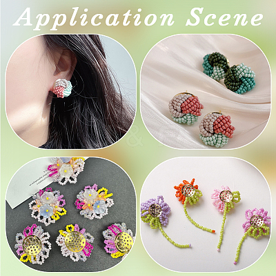 Brass Studs Earring Findings KK-BBC0019-01G-02-1