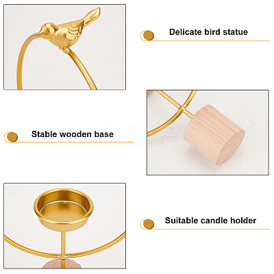 2 Sets 2 Styles Iron Candle Holder AJEW-GA0003-11-1
