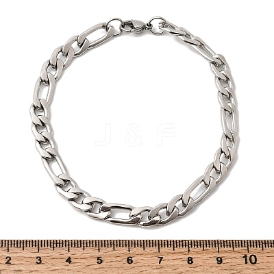 201 Stainless Steel Curb Chain Bracelets for Men STAS-T077-22A-01P-1