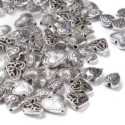 Tibetan Style Alloy Beads TIBEB-MSMC005-AS-1