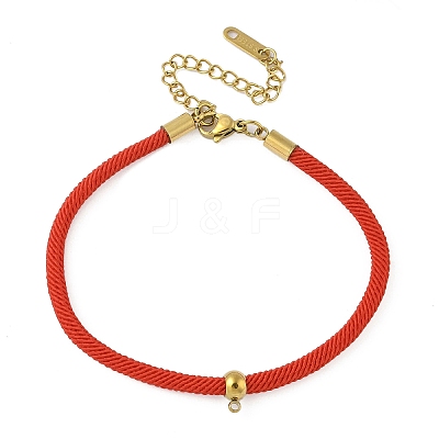 Round Polyester Twisted Cord Bracelet Makings LS-STAS-P408-20G-02-1