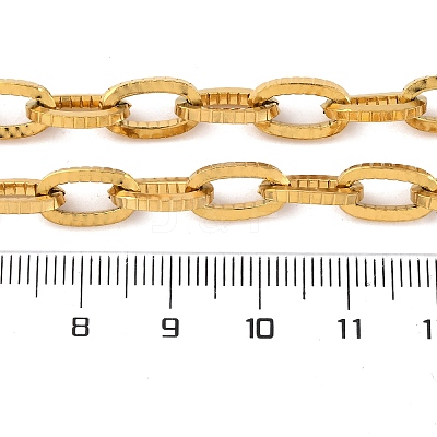 304 Stainless Steel Textured Cable Chain Necklaces NJEW-Q013-01G-1