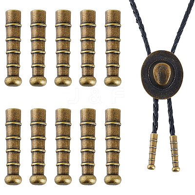 10Pcs Retro Zinc Alloy Cord Ends FIND-FH0017-97AB-1
