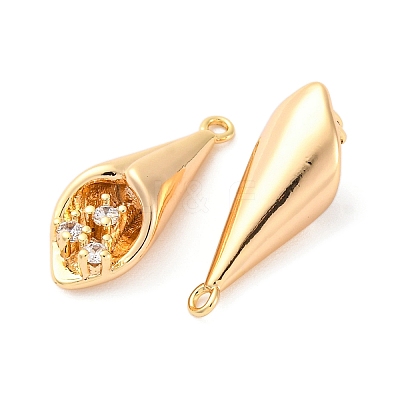 Brass Rhinestone Pendants KK-E793-24G-1