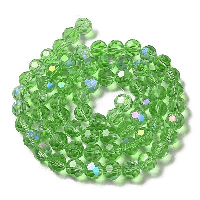 Electroplate Transparent Glass Beads Strands EGLA-A035-T10mm-L09-1
