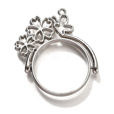 Alloy Open Back Bezel Pendants PALLOY-I223-05P-1