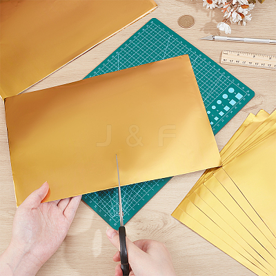 50 Sheets Tinfoil Paper Sheets for Craft Engraving DIY-PH0031-10B-1