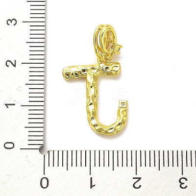 Rack Plating Brass Micro Pave Cubic Zirconia European Dangle Charms KK-L210-015G-J-1