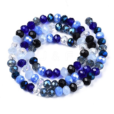 Electroplate Glass Beads Strands EGLA-SZ0001-32H-1