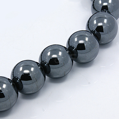 Electroplate Non-magnetic Synthetic Hematite Beads Strands G-M007-01A-01-1