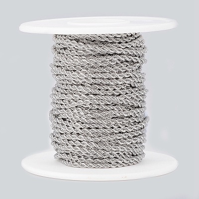 Tarnish Resistant 304 Stainless Steel Rope Chains CHS-K007-01A-1