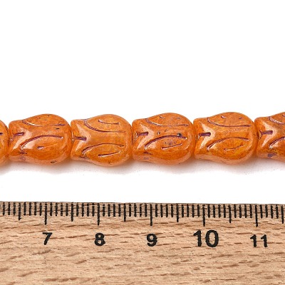 Painted Glass Beads Strands GLAA-Z021-20E-1