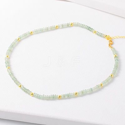 Simple Design Natural Aventurine Beaded Necklaces for Women JH7309-15-1