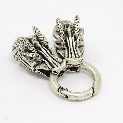 Dragon Head Alloy Spring Gate Rings PALLOY-L126-01AS-1