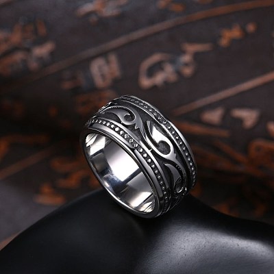 Men's Stainless Steel Finger Rings RJEW-BB29955-9-1