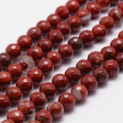 Natural Red Jasper Beads Strands G-D840-50-8mm-1