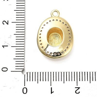 Brass Micro Pave Cubic Zirconia Pendants KK-L229-030G-1