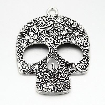 Tibetan Style Zinc Alloy Big Pendants X-TIBEP-R334-119AS-RS-1
