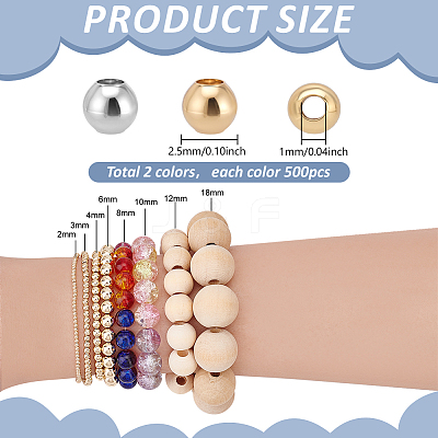 Brass Round Spacer Beads KK-PH0013-75C-1