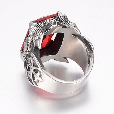 304 Stainless Steel Finger Rings RJEW-G091-26-A-1