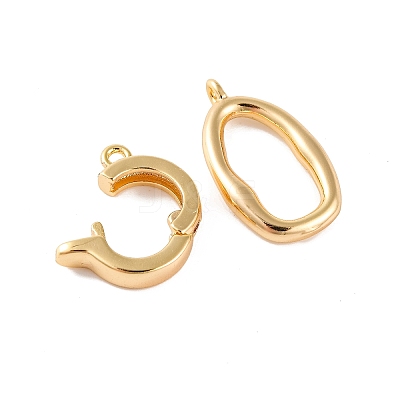 Brass Fold Over Clasps KK-U016-11G-1