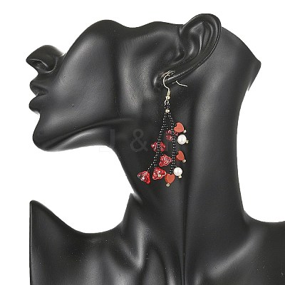 Glass Seed Bead Dangle Earrings EJEW-MZ00770-01-1