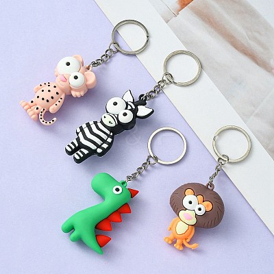 PVC Plastic Pendant Keychain KEYC-YW0001-14-1