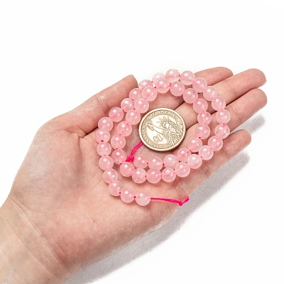 Natural  Rose Quartz Beads Strands X-G-L104-8mm-01-1