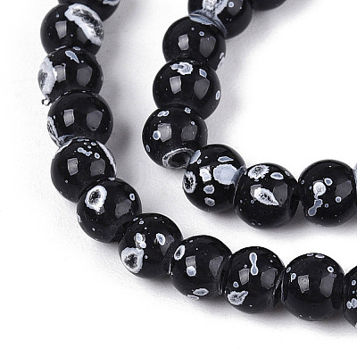 Baking Paint Glass Beads Strands DGLA-N015-4mm-10-1