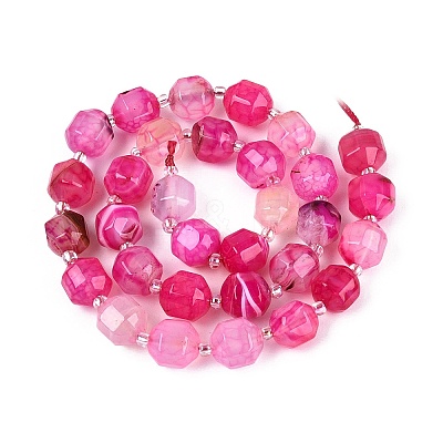Natural Agate Beads Strands G-T131-82B-08-1