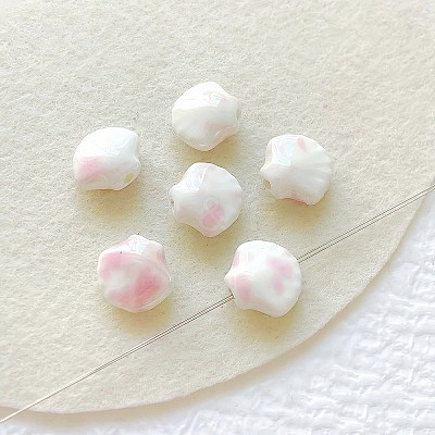 Shell Shape Handmade Porcelain Beads X1-PORC-E022-01A-1
