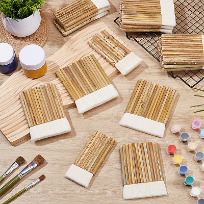 15Pcs 3 Styles Bamboo Handle Wool Paint Brush TOOL-OC0002-21-1