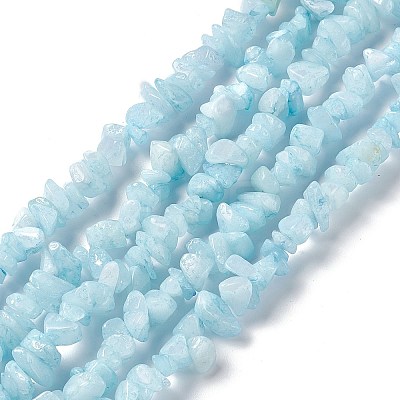 Natural White Jade Chip Beads Strands X-G-G905-02-1