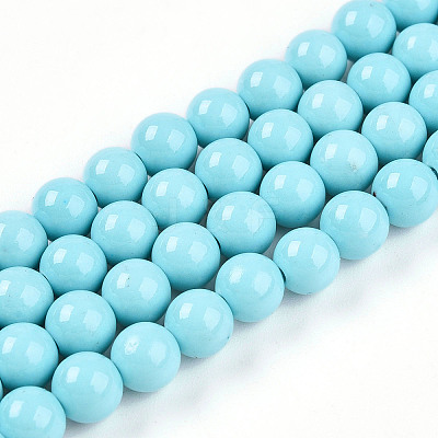 Synthetic Turquoise Beads Strands G-A255-A04-02B-1