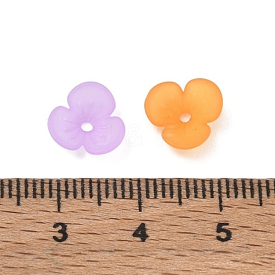 3-Petal Transparent Acrylic Bead Caps FACR-T001-01A-1
