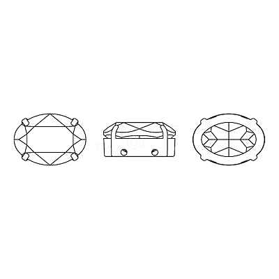 Preciosa® MAXIMA Crystal Sew-On Cups X-PRC-SB14-00030-200-S-1