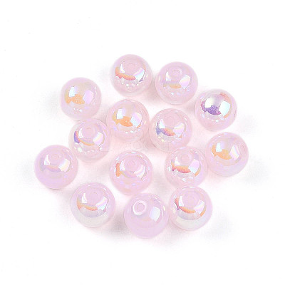 Electroplate Pearlized Glass Pearl Beads EGLA-T021-14C-09-1