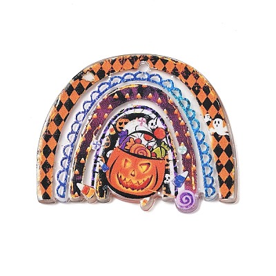 Halloween Printed Acrylic Pendants MACR-I041-02A-1