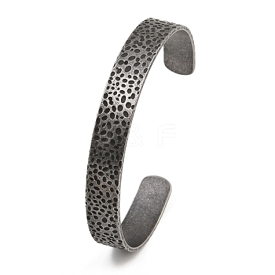 316 Surgical Stainless Steel Cuff Bangles BJEW-C125-07AS-1